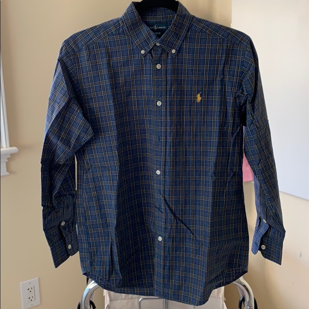 RALPH LAUREN BUTTON DOWN BOYS SZ L